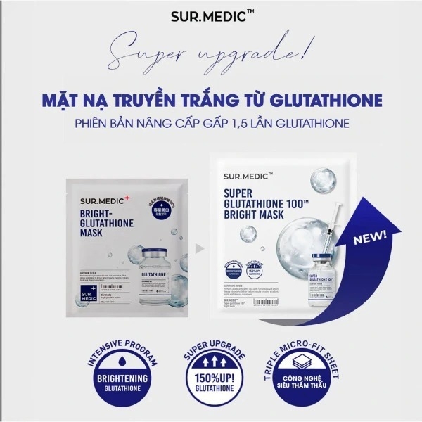 Mặt Nạ SUR.MEDIC Dưỡng Trắng, Phục Hồi, Giảm Lão Hóa, Cấp Ẩm 30g