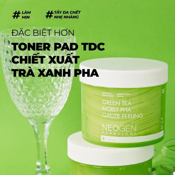 Toner Pad Neogen Dermalogy, Tẩy Da Chết, Kiềm Dầu, Dưỡng Ẩm, Thu Nhỏ Lỗ Chân Lông 30/60/90 Miếng