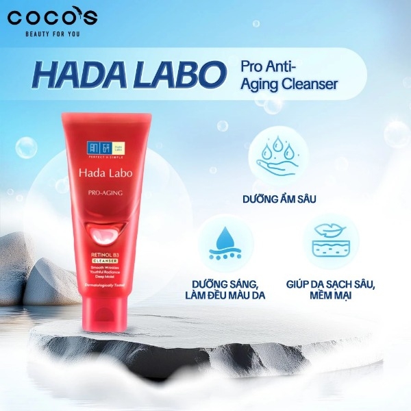 Sữa Rửa Mặt HADA LABO Pro Anti Aging Chống Lão Hóa 80g