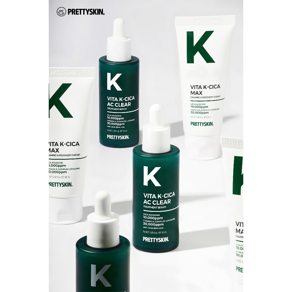 Kem Dưỡng Pretty Skin Vita K-Cica Max Calming & Recovery Cream, Kem Dưỡng Giảm Mụn, Kem Dưỡng Phục Hồi 60ml