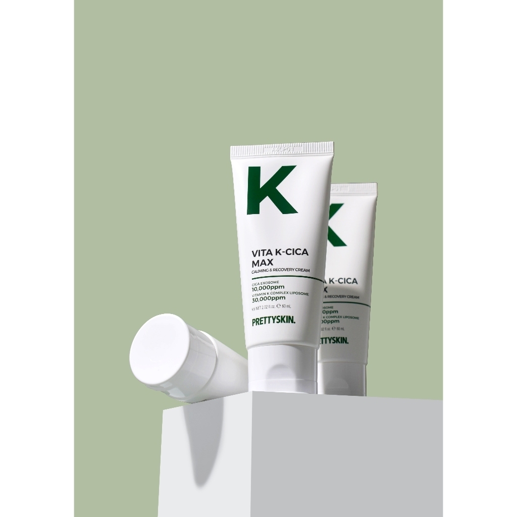 Kem Dưỡng Pretty Skin Vita K-Cica Max Calming & Recovery Cream, Kem Dưỡng Giảm Mụn, Kem Dưỡng Phục Hồi 60ml
