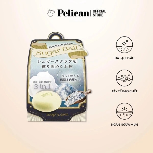 ​​​​​​​Xà Phòng Đường Tẩy Tế Bào Chết Toàn Thân Pelican Sugar Ball 100g