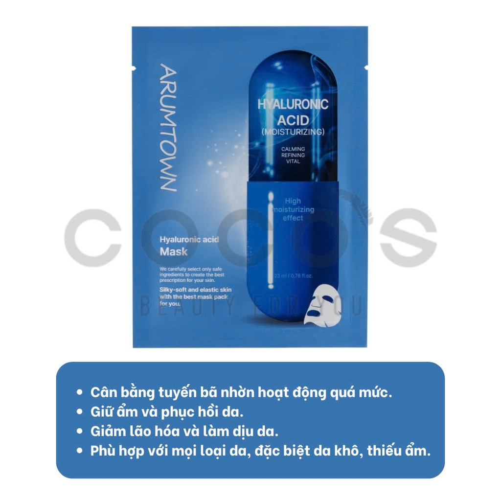 Mặt Nạ Arumtown Mask Mặt Nạ Giảm Lão Hóa, Mặt Nạ Dưỡng Sáng, Mặt Nạ Cấp Ẩm 23ml