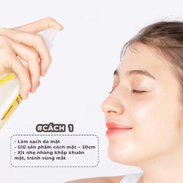 Nước Hoa Hồng Dạng Xịt Tia'm Vita B3 Mist Toner Làm Sáng và Đều Màu Da 200ml