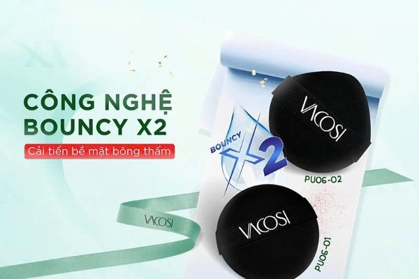 Bông Cushion Đen Tròn Vacosi PU06-01