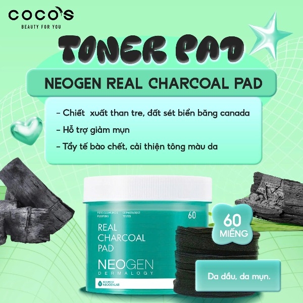 Toner Pad Neogen Dermalogy, Tẩy Da Chết, Kiềm Dầu, Dưỡng Ẩm, Thu Nhỏ Lỗ Chân Lông 30/60/90 Miếng