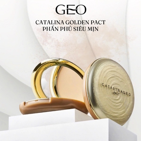 Phấn Phủ Siêu Mịn Catalina Geo Pact 22g - [HỘP VÀNG]