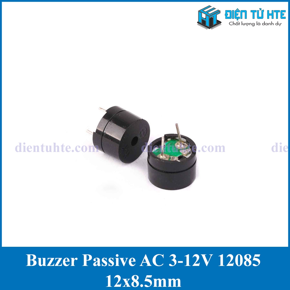 10 Buzzer Passivi AC 12x8.5mm - 16 Ohm, Per Circuiti, 3V/5V/12V, Per Progetti Elettronici - Foto 4