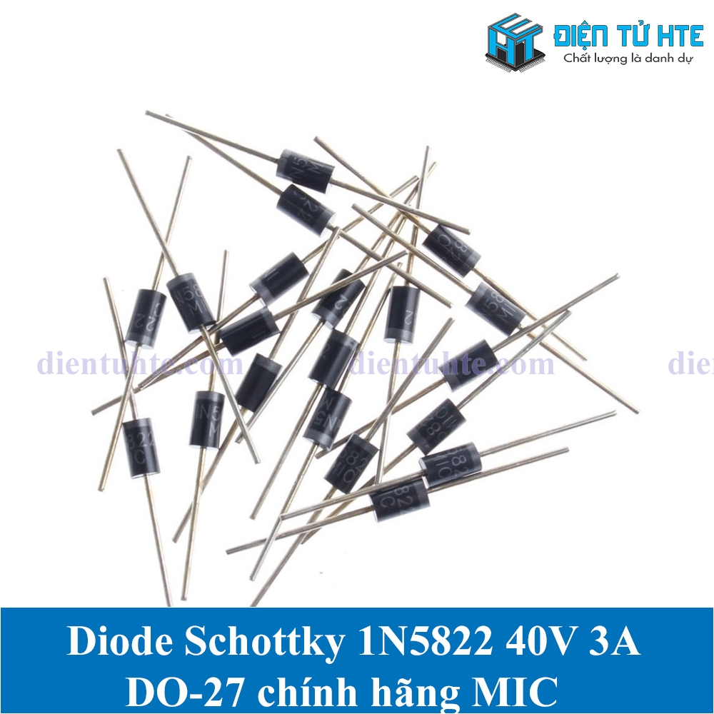 Diode Schottky 40V 3A 1N5822 Cắm DO-27 chính hãng MIC | Điện Tử HTE