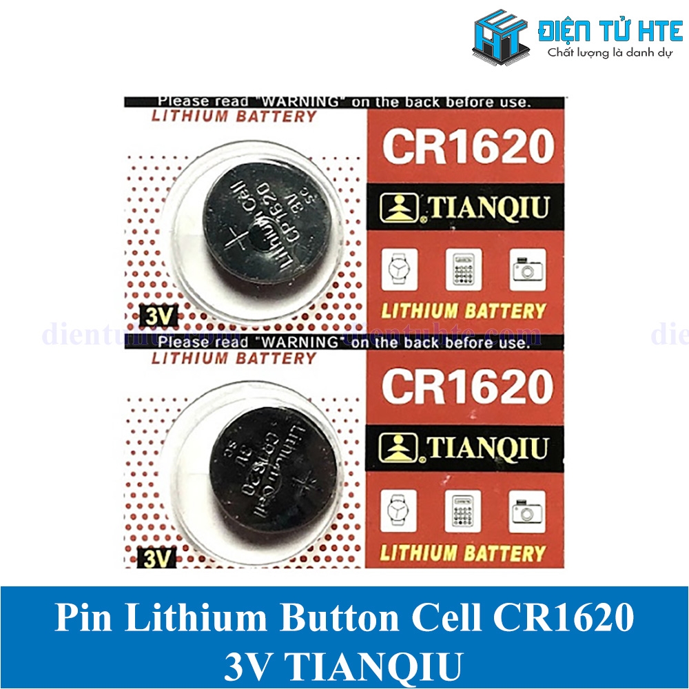 Pin Lithium Cell TIANQIU CR1620 1620 3V (Trong vỉ) | Điện Tử HTE