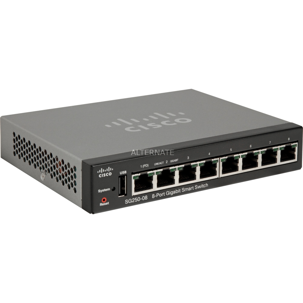 8-Port Gigabit Smart Switch CISCO SG250-08-K9-EU