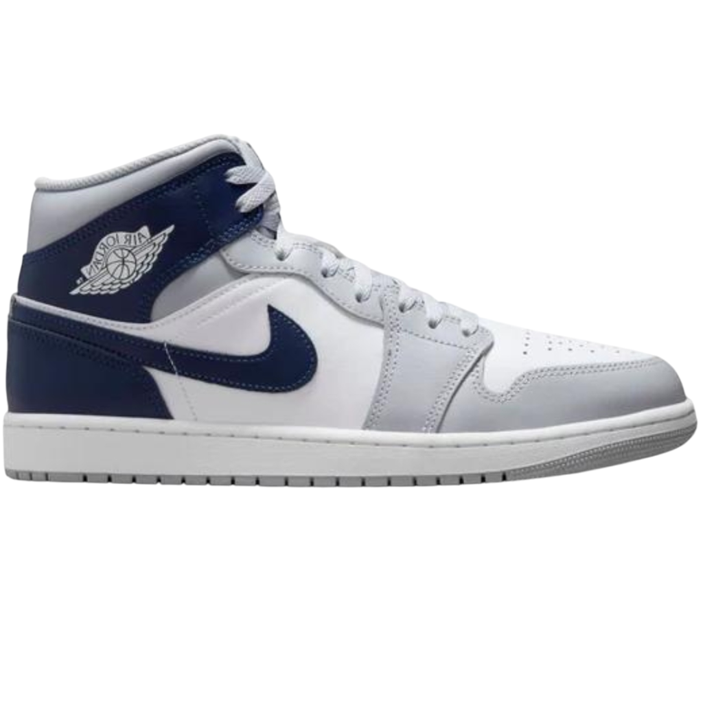 Nike Air Jordan 1 Mid Wolf Grey Midnight Navy | DQ8426-104