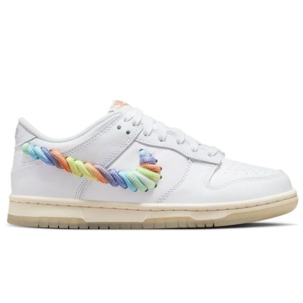 Nike Dunk Low Rainbow Lace Swoosh | FN4861-100