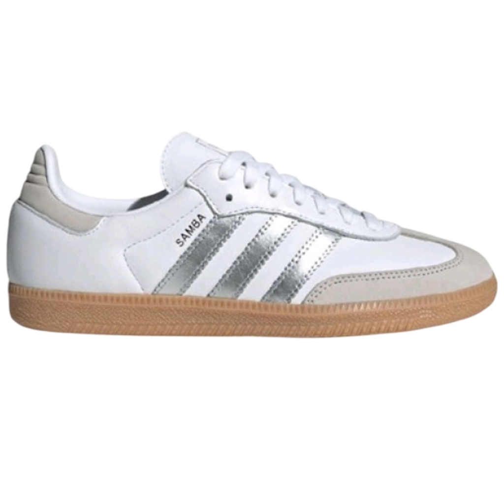 adidas Samba OG White Silver Metallic Grey Women's | JI2725