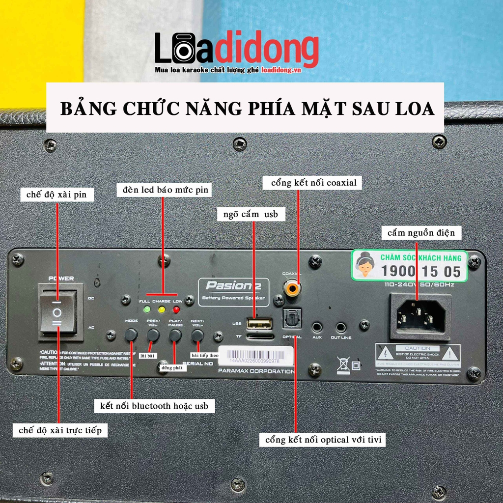 Loa PARAMAX PASION 2, âm thanh sống động, sắc nét