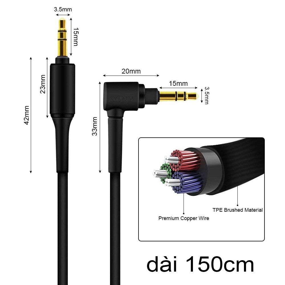 Dây Jack 2 đầu 3.5mm Dài 1.5m