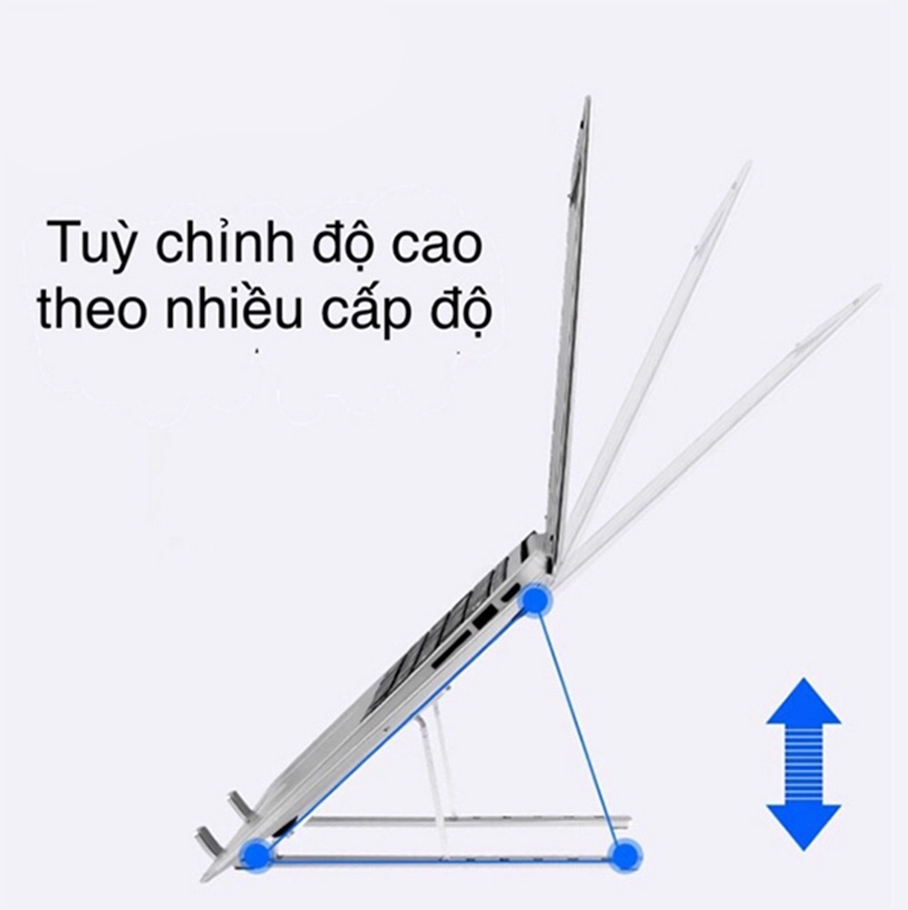 Standy Giá Đỡ Tản Nhiệt Laptop, iPad Xếp Gọn Thông Minh Chất Liệu Hợp Kim Cao Cấp Chắc Chắn