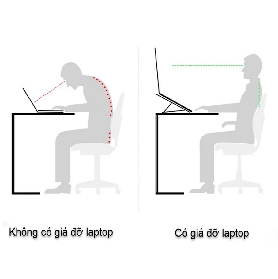 Standy Giá Đỡ Tản Nhiệt Laptop, iPad Xếp Gọn Thông Minh Chất Liệu Hợp Kim Cao Cấp Chắc Chắn