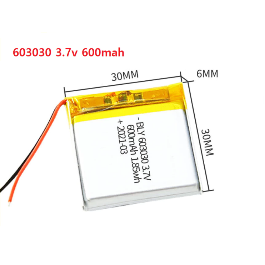 Pin 3.7V Li-Po (Li-Polyme) Dùng Cho Hộp Sạc Tai Nghe và Các Thiết Bị Điện Tử