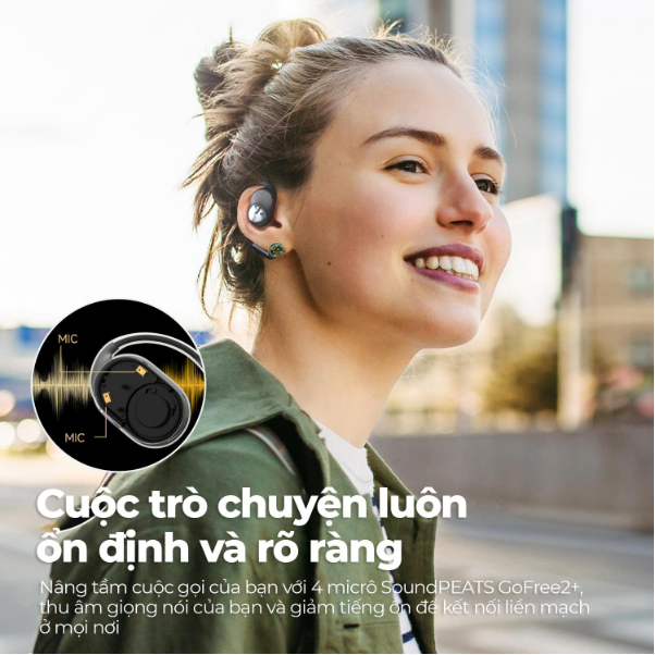 Tai Nghe Móc Tai Open Ear SoundPEATS GoFree 2+ Like New