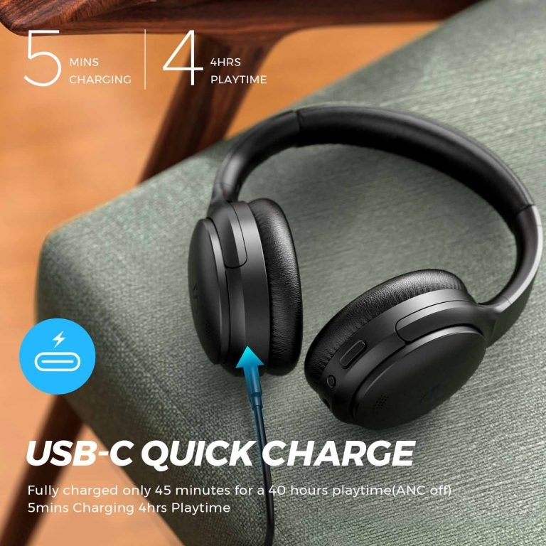 Tai Nghe Trùm Tai Bluetooth SoundPEATS A6 - Tai Nghe Chống Ồn Chủ Động, Giá Rẻ