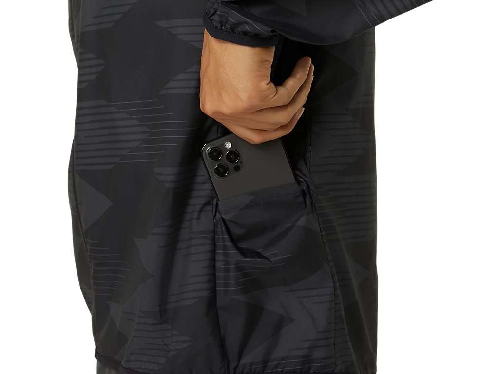 Áo khoác chạy bộ Nam ASICS PACKABLE GRAPHIC JACKET 2011D013.001