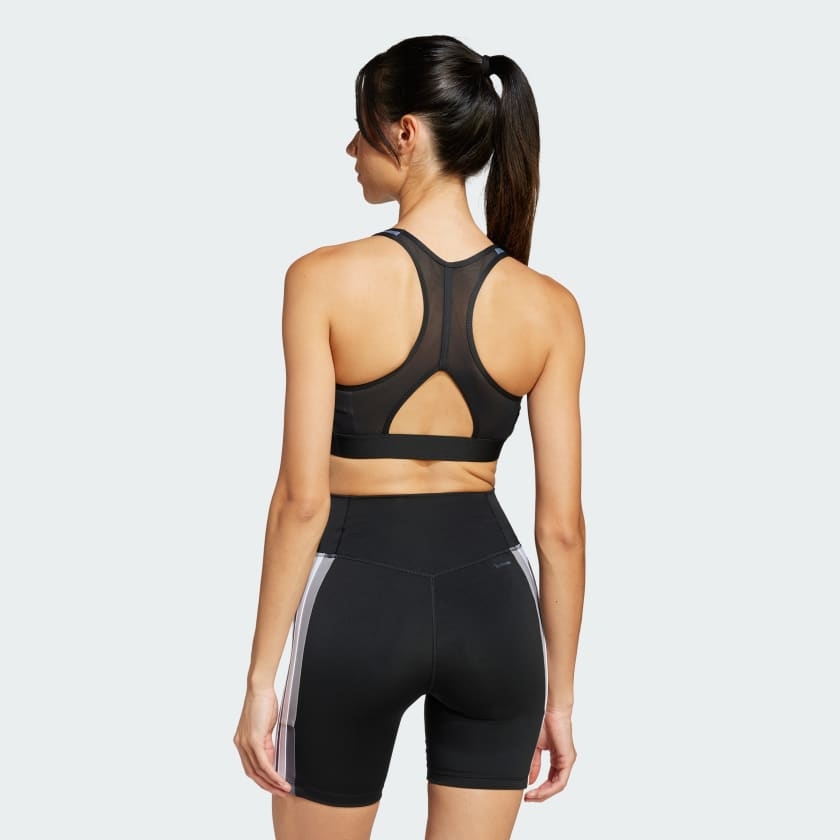 Áo bra tập luyện adidas Medium Support Powerimpact 3 sọc Nữ - JH1458