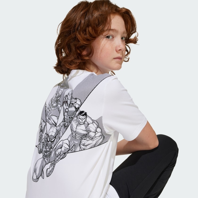 Áo T-shirt trẻ em adidas Marvel Superheroes Unisex - JF3636