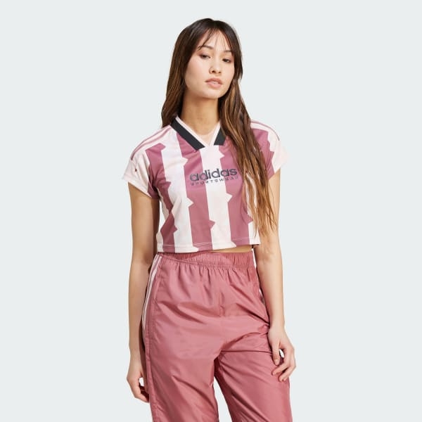 Áo Baby Tee adidas Họa Tiết 3 Sọc Ngắn Tiro Nữ - IX3520