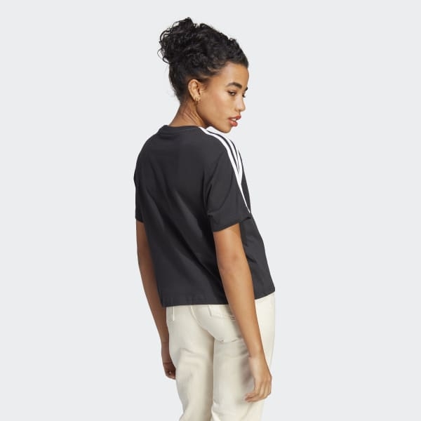 Áo crop top adidas Single Jersey Essentials 3 sọc Nữ - HR4913