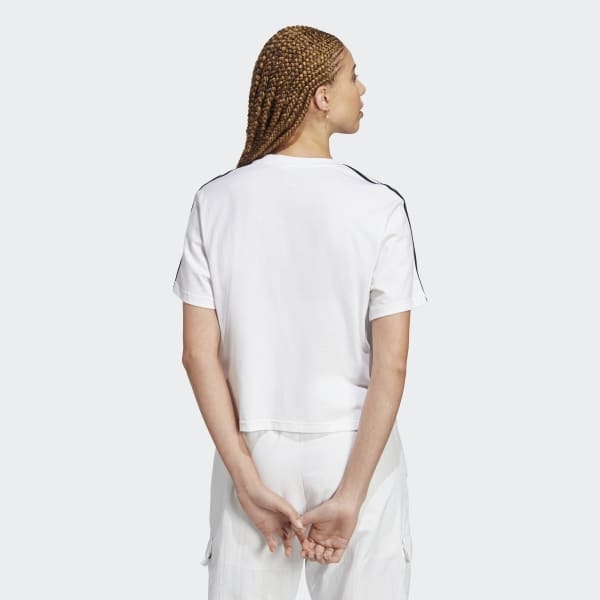 Áo crop top Nữ adidas single jersey 3 soc - HR4915