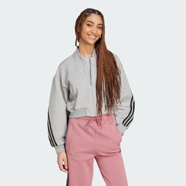 Áo khoác nỉ Nữ bomber adidas Future Icons 3 sọc - IW5251