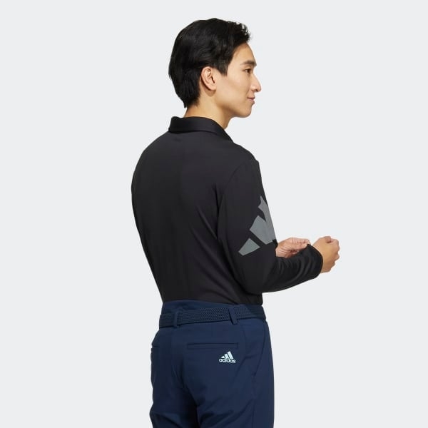 Áo Polo golf dài tay adidas 3-Bar AEROREADY Nam - HG8303
