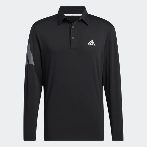 Áo Polo golf dài tay adidas 3-Bar AEROREADY Nam - HG8303