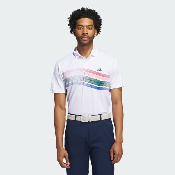 Áo Polo golf adidas Kẻ Sọc Ngang Ngực Core Nam IT0129