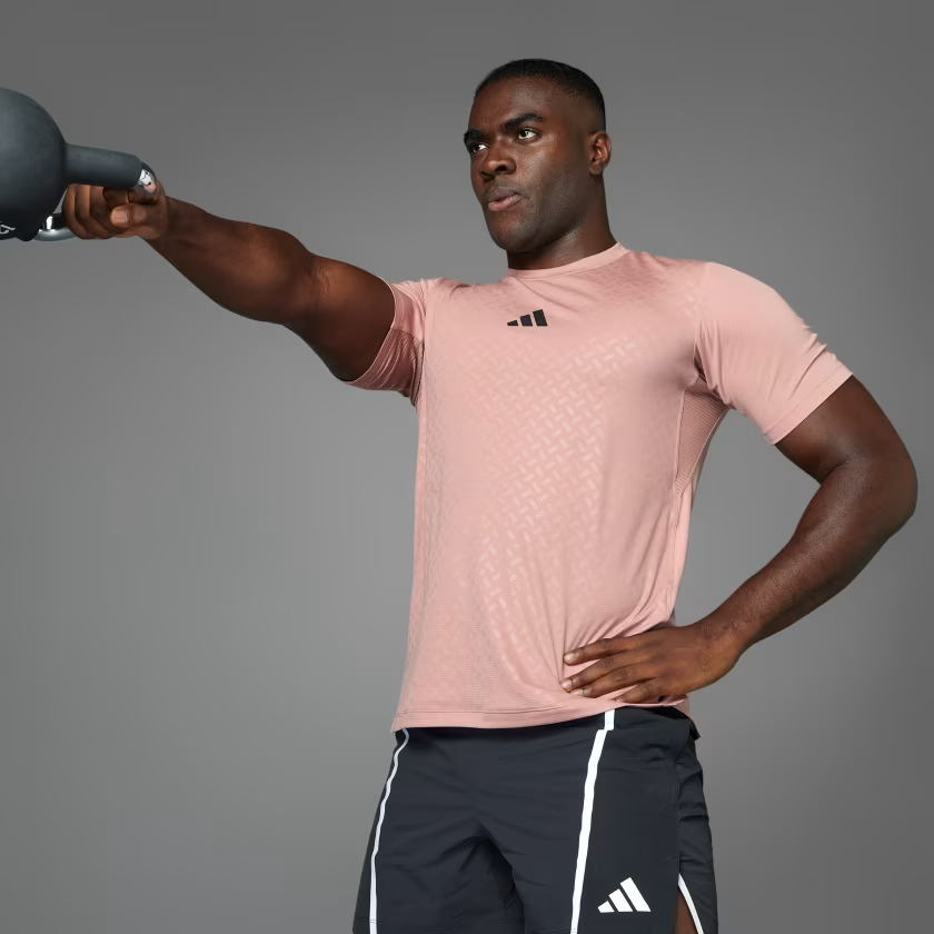 Áo T-shirt tập luyện adidas Power 3 sọc Nam - JI8217