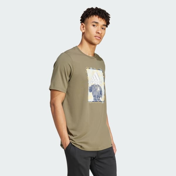 Áo T-shirt thể thao adidas hoạ tiết Doodle Nam - IY8073