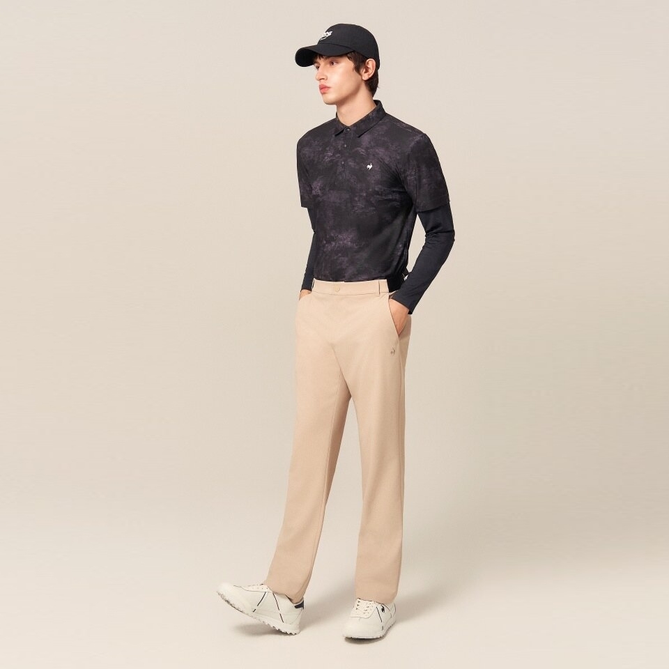 Áo Polo dài tay le coq golf Nam GR221MTL41-BLCK