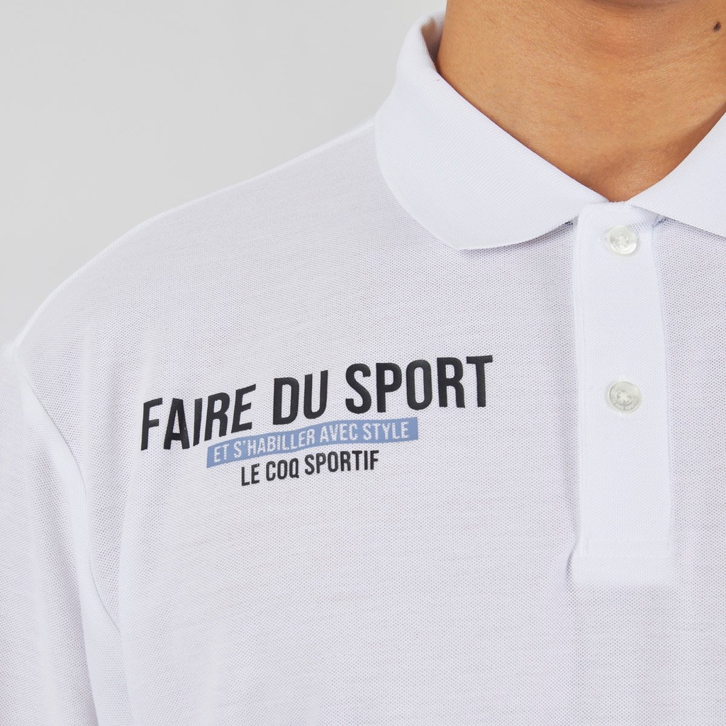 Áo Polo le coq sportif Nam QMMXJA96AV-WH