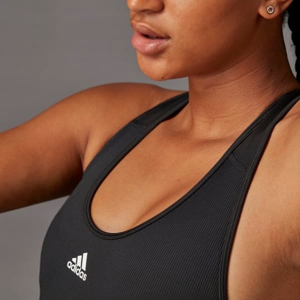 Áo bra tập luyện adidas Black Believe This 3-Stripes Medium Support Rib Nữ - GL0570
