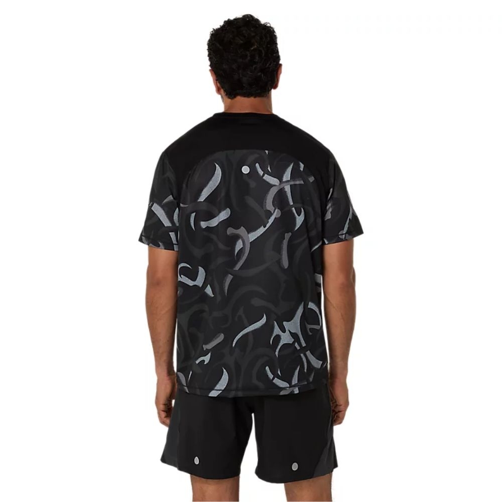Áo T-shirt chạy bộ ASICS ROAD ALL OVER PRINT SS TOP Nam - 2011D092.001