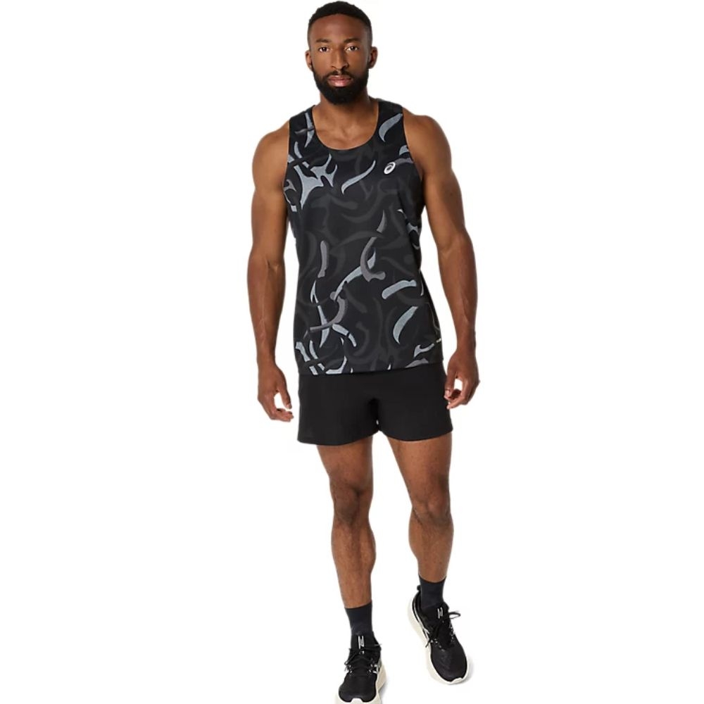 Áo ba lỗ chạy bộ ASICS ROAD ALL OVER PRINT SINGLET Nam - 2011D091.001