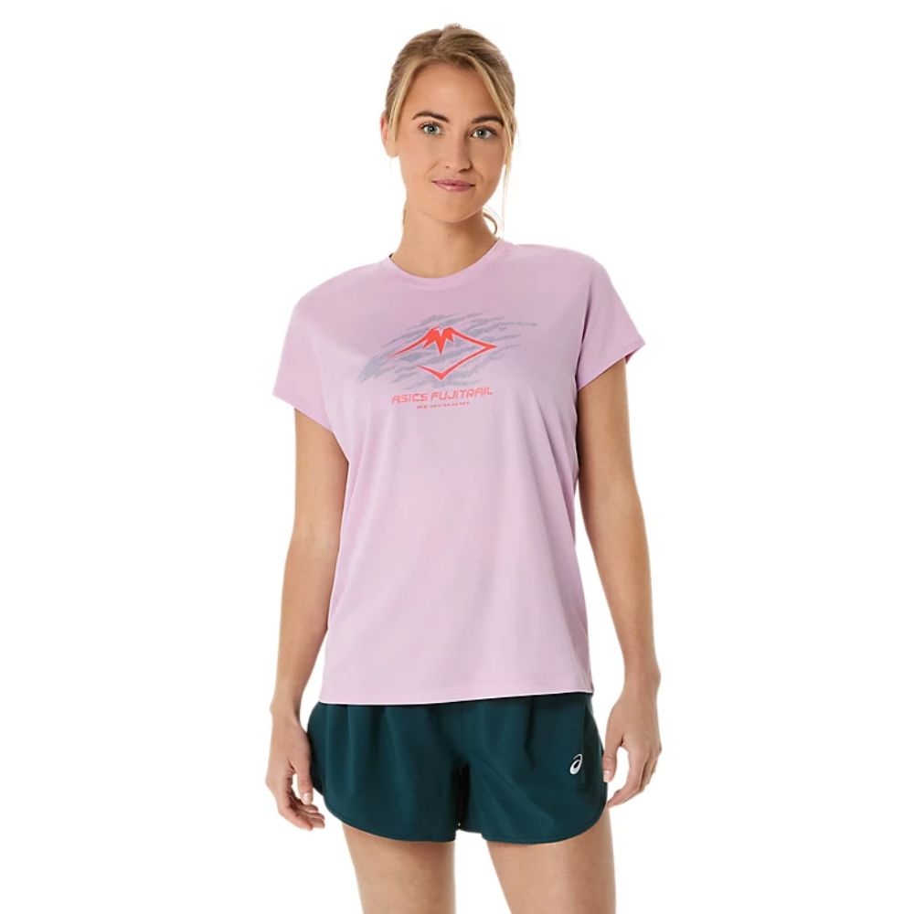 Áo T-shirt chạy trail ASICS FUJITRAIL LOGO SS TOP Nữ - 2012C971.700
