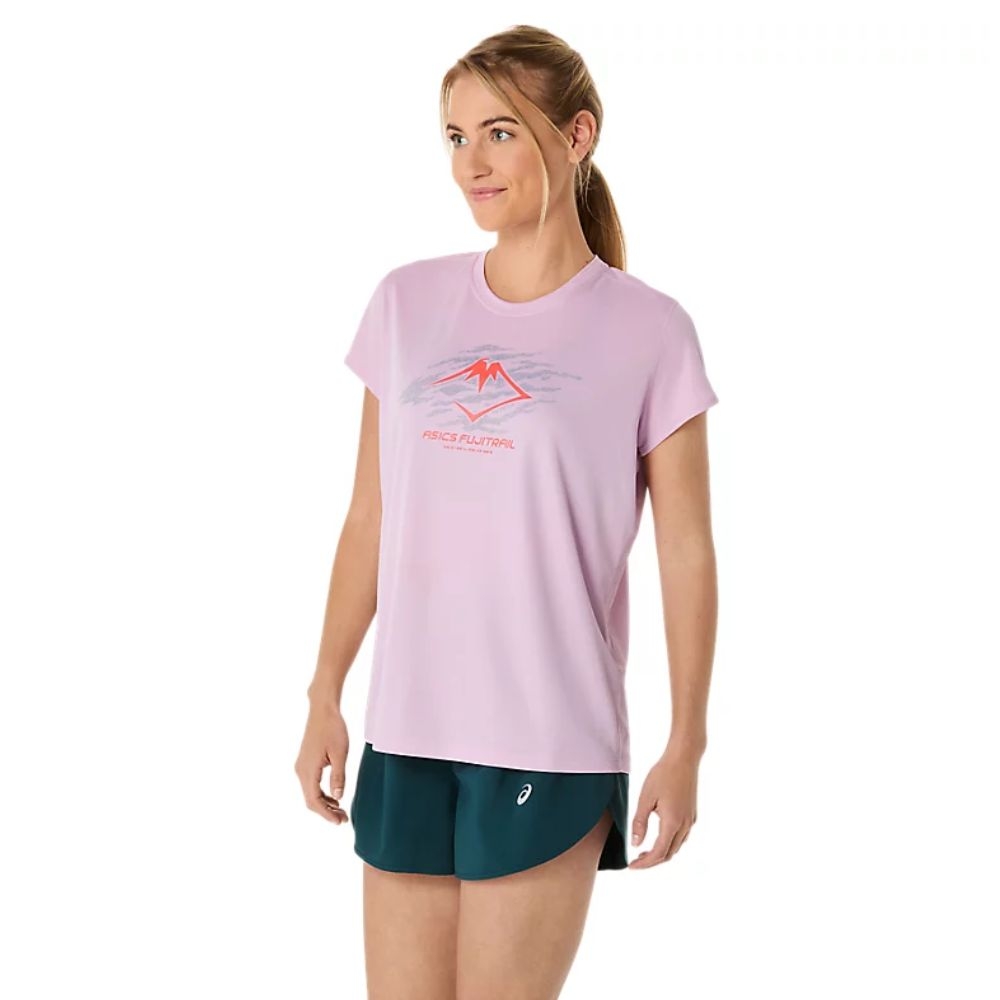 Áo T-shirt chạy trail ASICS FUJITRAIL LOGO SS TOP Nữ - 2012C971.700
