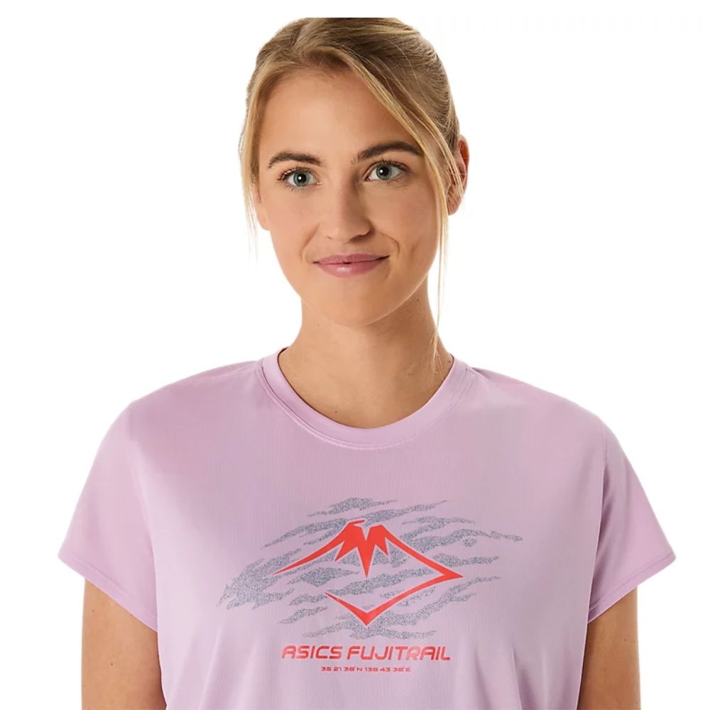 Áo T-shirt chạy trail ASICS FUJITRAIL LOGO SS TOP Nữ - 2012C971.700