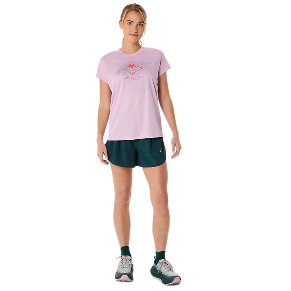 Áo T-shirt chạy trail ASICS FUJITRAIL LOGO SS TOP Nữ - 2012C971.700