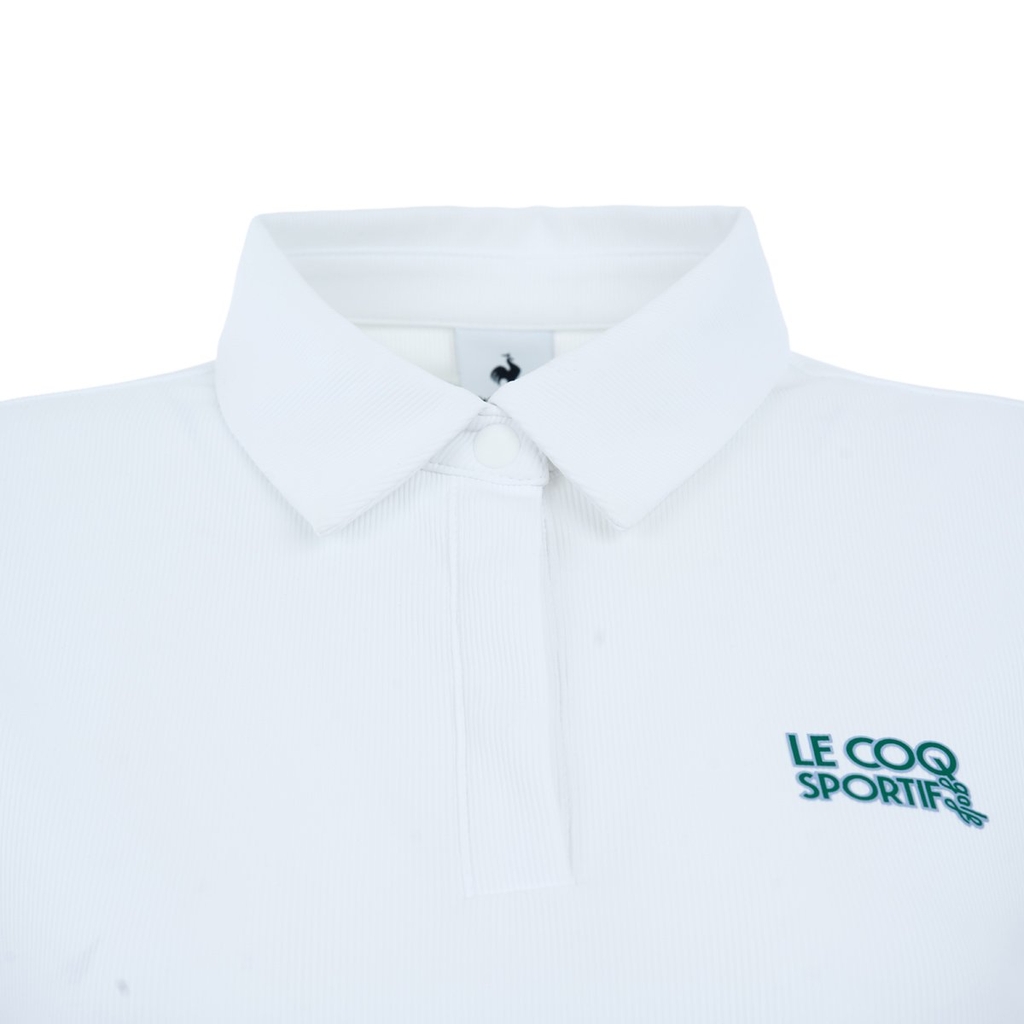 Áo dài tay có cổ le coq golf Nữ GQ322LTL81-WHTE
