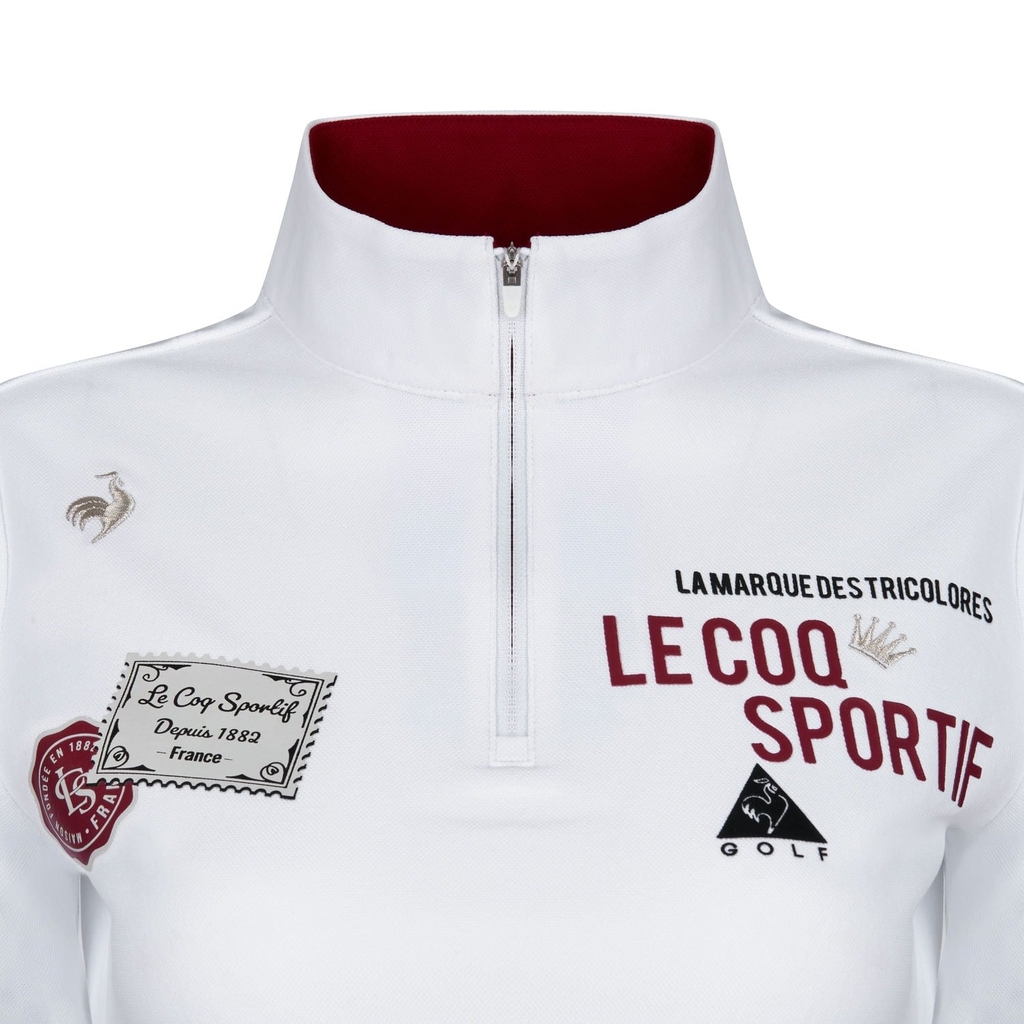 Áo Polo dài tay le coq golf Nữ LG6FLSG2LV-WH00