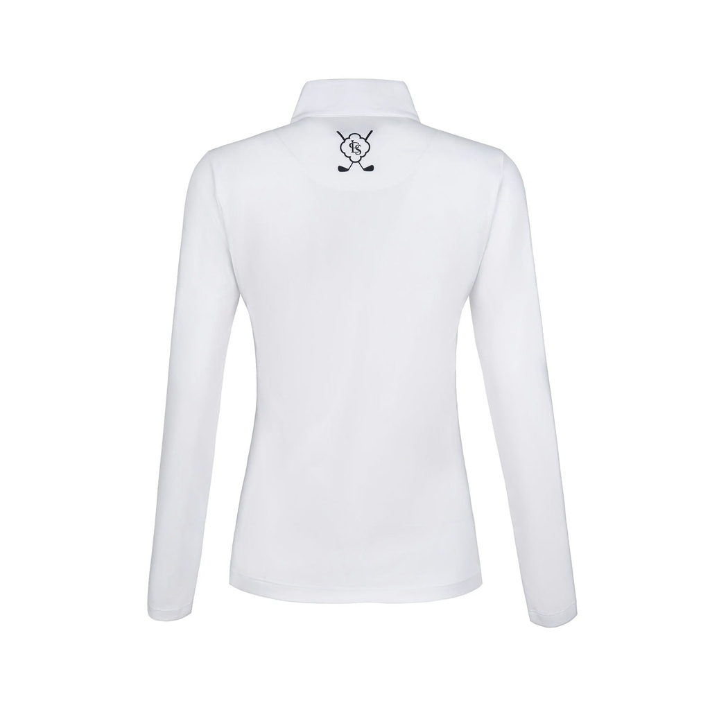 Áo Polo dài tay le coq golf Nữ LG6FLSG1LV-WH00
