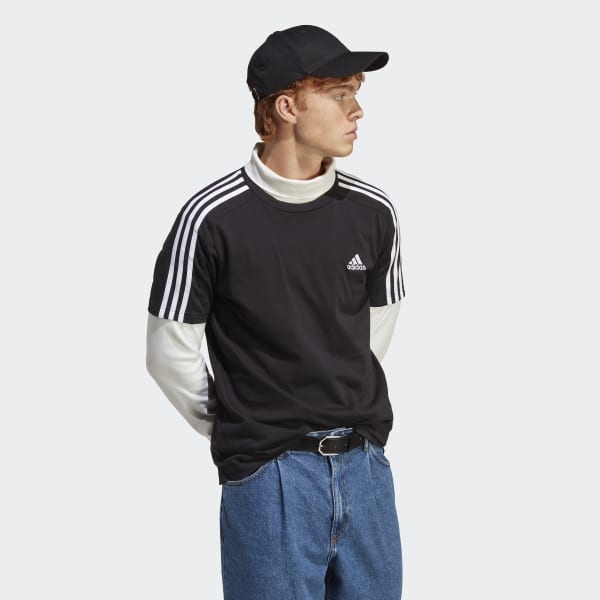 Áo T-shirt thể thao adidas 3 sọc Single Jersey Essentials Nam - IC9334